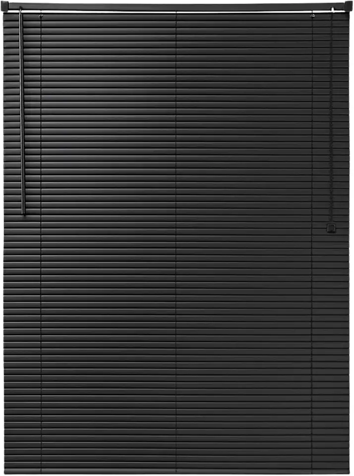 Persiana para Janela com Lâminas Horizontais de PVC 25mm L 1,60 x A 1,60 m Preta