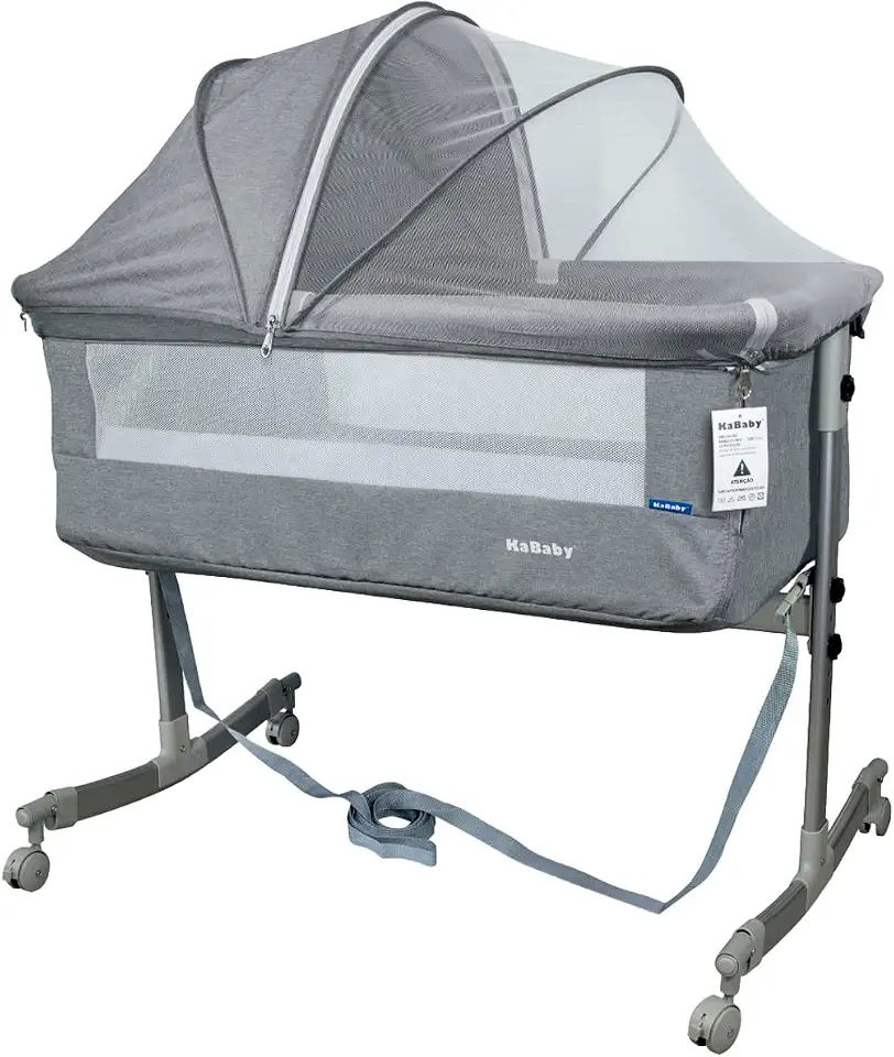 Berço Moisés Co-bed Cinza Com Mosquiteiro KaBaby