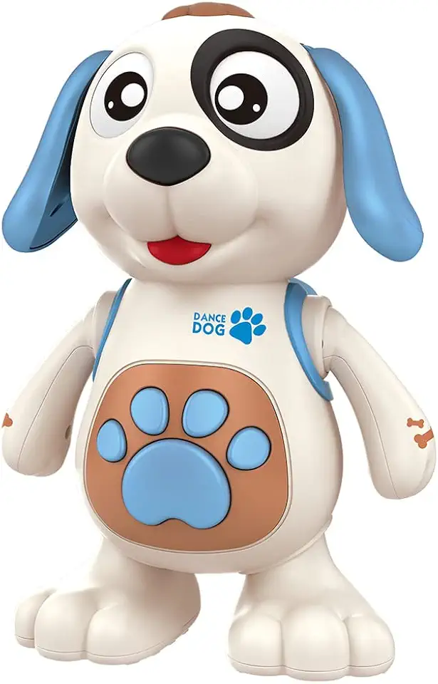 DM Toys Brinquedo Interativo Musical Mexe Danca Luz e Som Dancing Cachorro