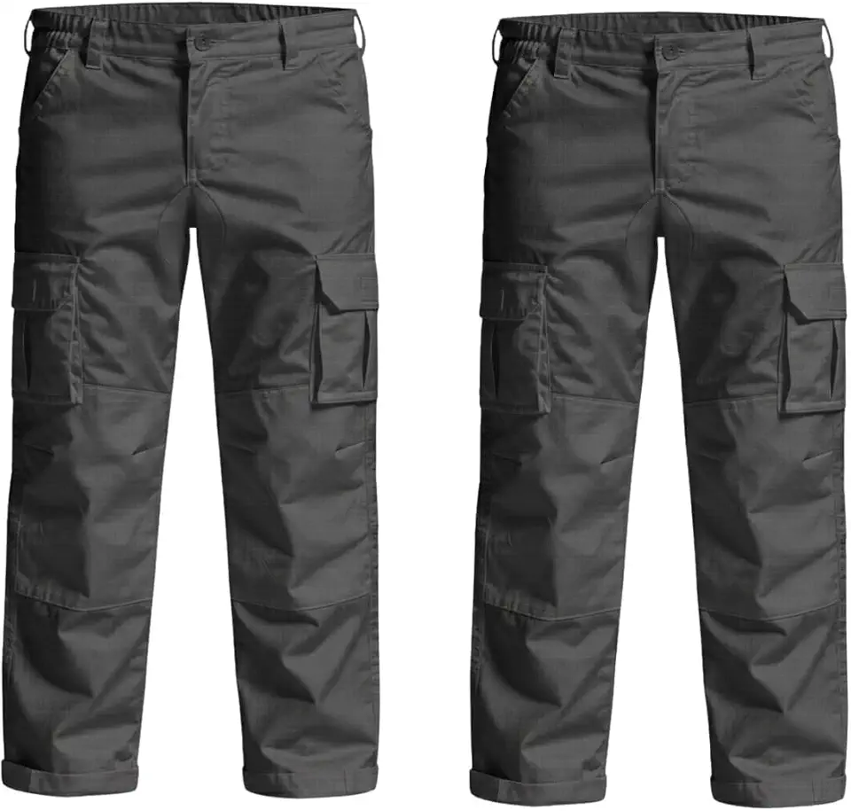 Kit 2 Calça Cargo Tática Militar Masculina Rip Stop Reforçada Premium
