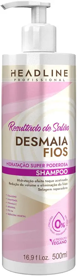 Shampoo Desmaia Fios - Limpa e Hidrata Profundamente - HEADLINE Resultado de Salão - 500ml