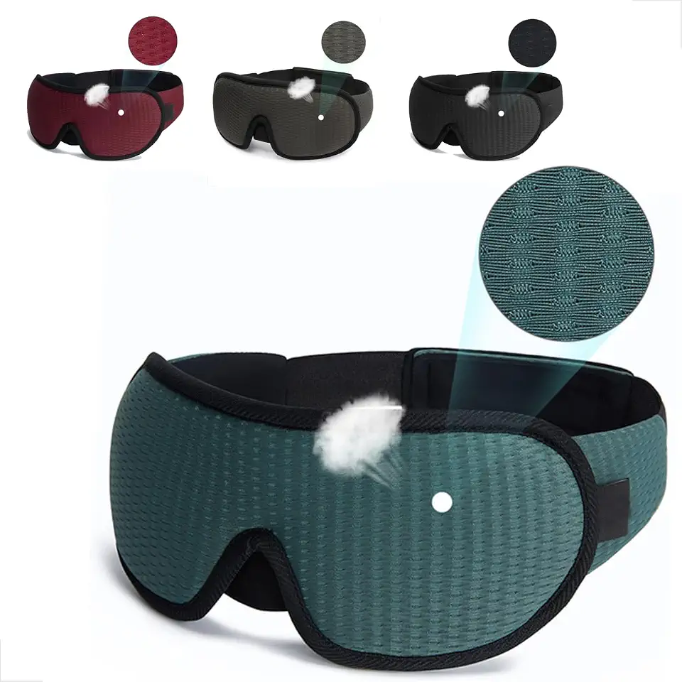Máscara de Dormir 3D Tapa Olhos 100% Bloqueadora Luminosidade com alça ajustável Mascara de Sono (Verde Musgo)