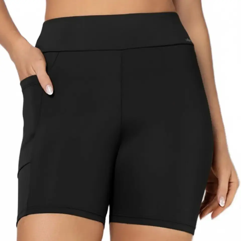 Short Academia Corrida Feminino Selene Com Bolso Fitness Cintura Alta
