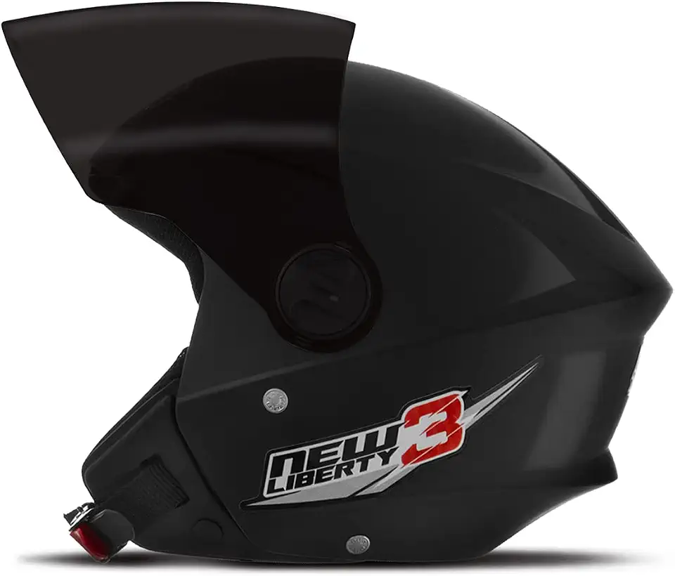 CAPACETE ABERTO PRO TORK NEW LIBERTY 3 SOLID PRETO TAM. 60 VIS. FUMÊ