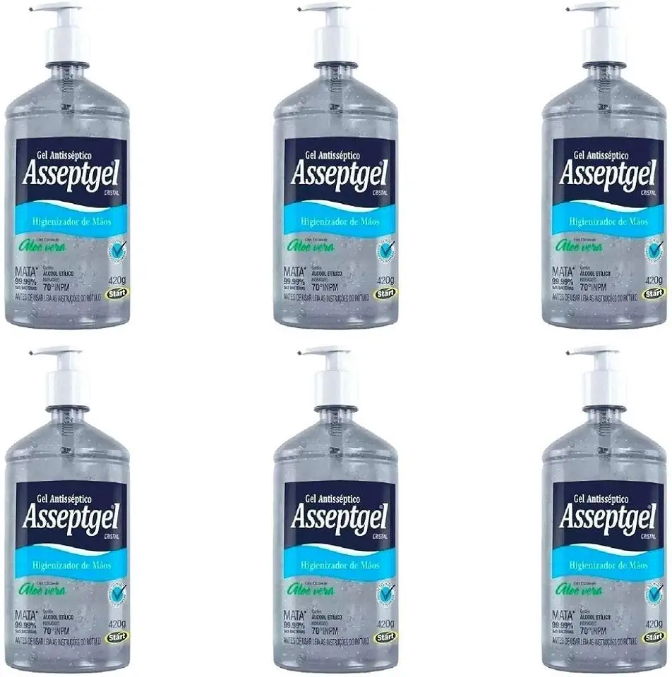 ASSEPTGEL ALCOOL EM CRISTAL 420G