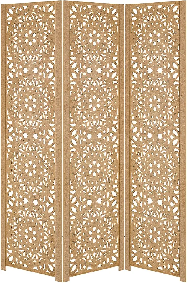 Biombo Divisoria Inteiro Divisor Separador de Ambiente Madeira MDF (3, Mandala)