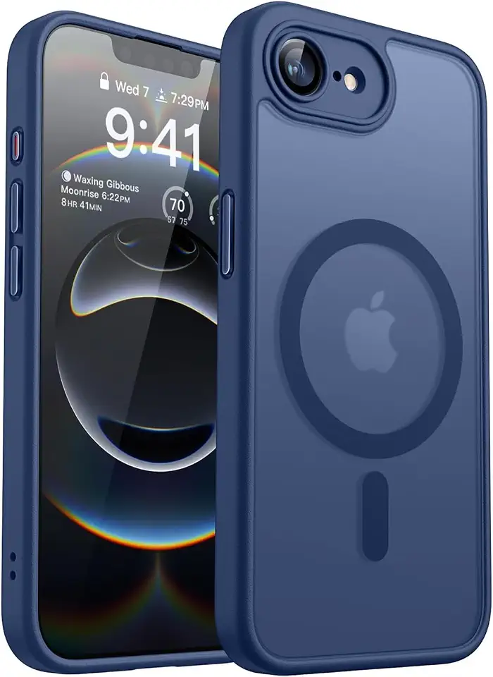 FIT IT Capa Magnética para iPhone 16e Compatível com MagSafe, TPU Slim, Proteção para Câmera (Azul)