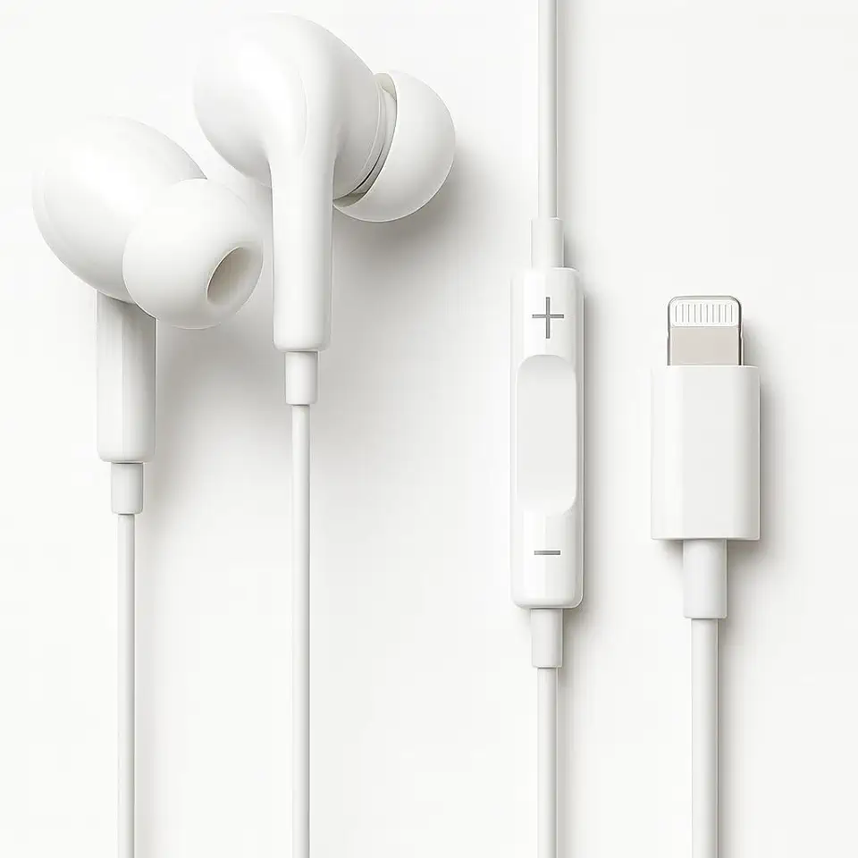 Fone De Ouvido Com Fio Intra Auricular Compativel Com iPhone 14/13/12/11/XR/XS/X/8/SE Microfone integrado Qualidade Premium Compatível Com iOS Compatível Com Lightning