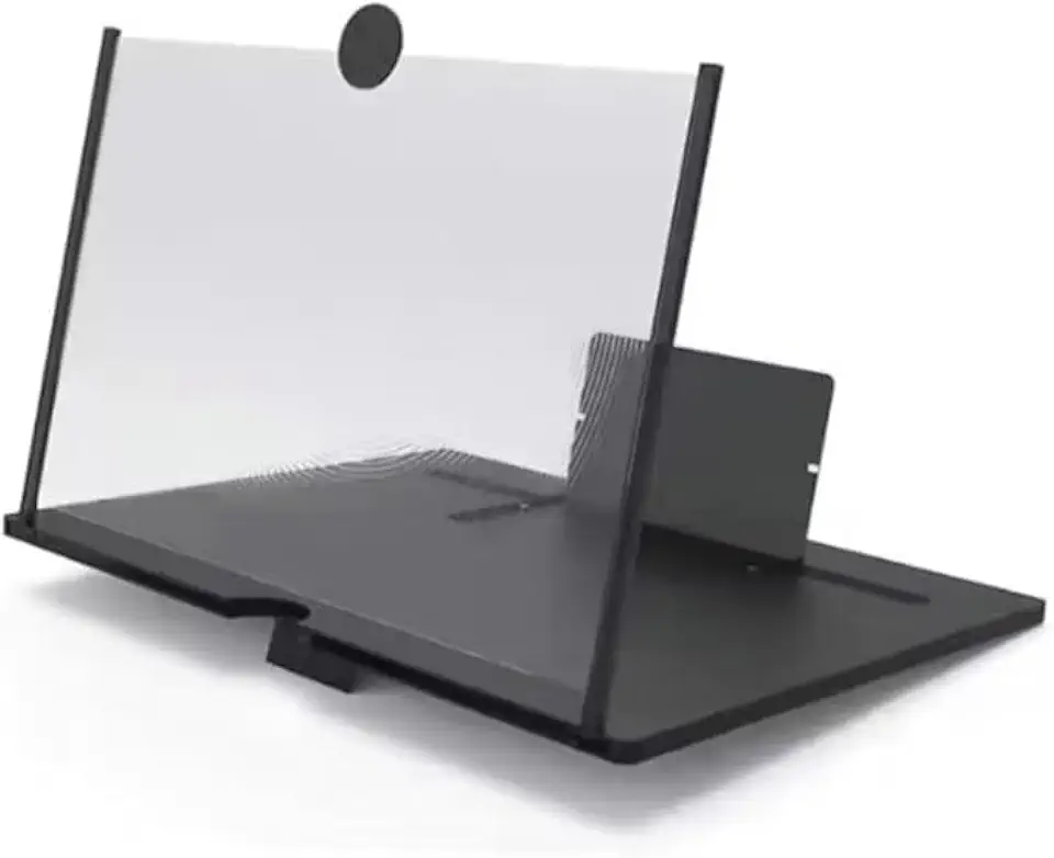 Lupa de Tela para Celular, Ampliador de Tela HD 3D, Suporte Dobrável, 12 Polegadas, para Filmes, Vídeos e Jogos