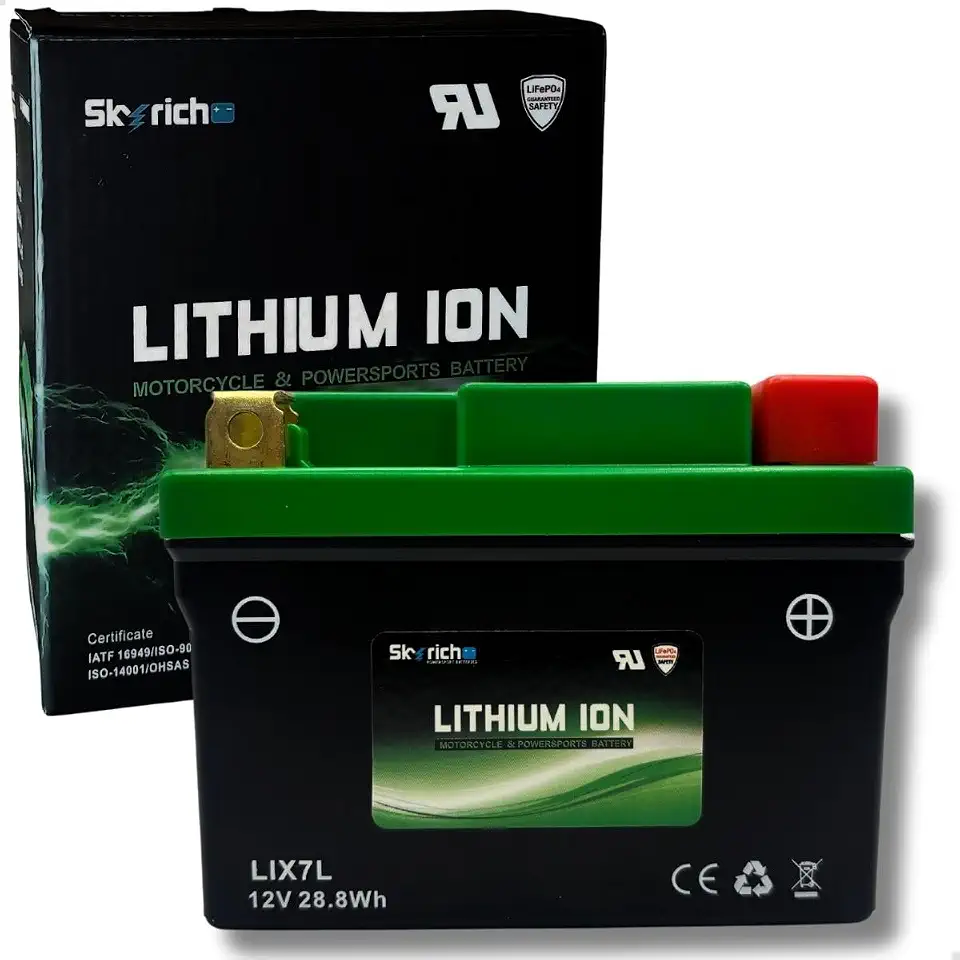 Bateria de moto Skyrich LIX7L de Lítio Fazer250/Lander250/NX400 Falcon