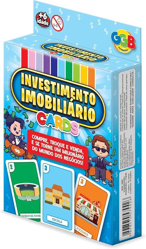 GGB Plast Jogo Investimento Imobiliário Cards