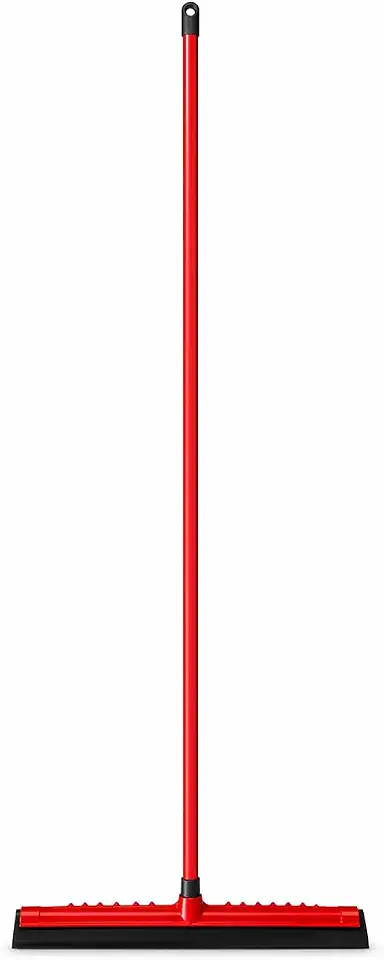Rodo 40cm com Cabo de Madeira 1,20m – Limpeza Pesada e Alta Resistência | Ideal para Casa e Comércio | Vermelho