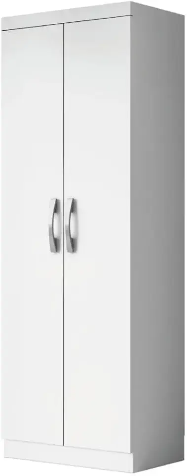 Armário Multiuso Organizador Lavanderia 2 Portas 3 Prateleiras 1,70m New Branco