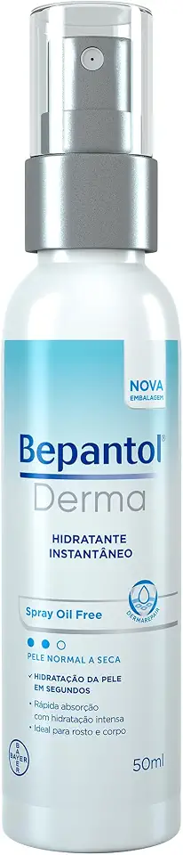 Bepantol Derma Hidratante Corporal e Hidratante Facial, Pele Normal a Seca, Spray 50ml