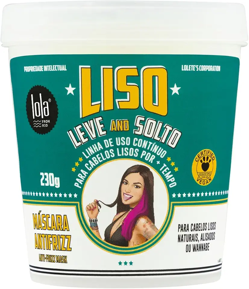 Liso Leve e Solto Máscara 230g , Lola Cosmetics