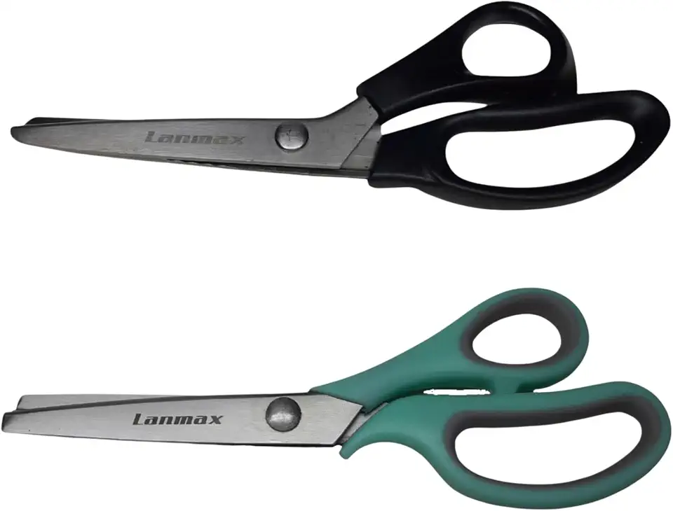 Tesouras De Picotar Zig Zag + Escalope Profissional Kit
