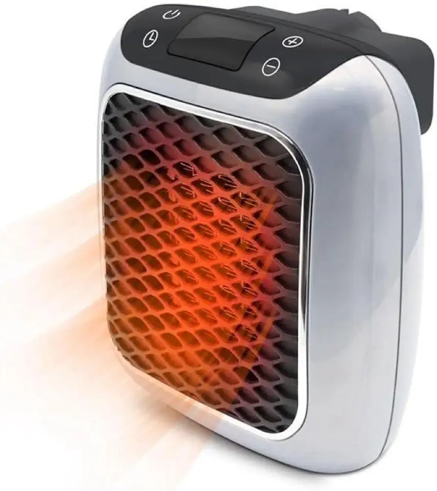 Mini Aquecedor Cerâmico de Parede Portátil 800W 220V com Controle Remoto e Visor LED