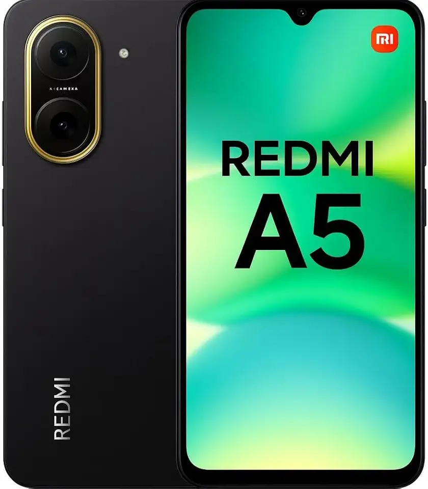 Smartphone Xiaomi Redmi A5 64GB 3GB RAM + 3GB de Ram extendida Dual SIM Tela 6.88" - Preto Midnight Black Câmera 32MP com IA
