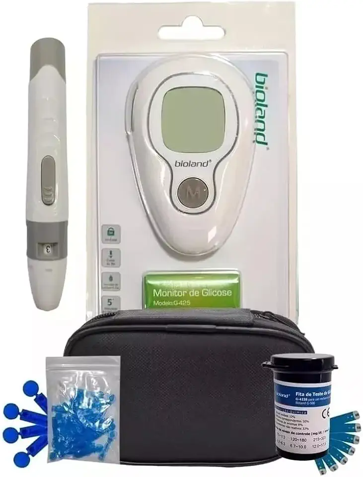 Glicosimetro Aparelho Medidor De Glicose G425-3 Kit Bioland