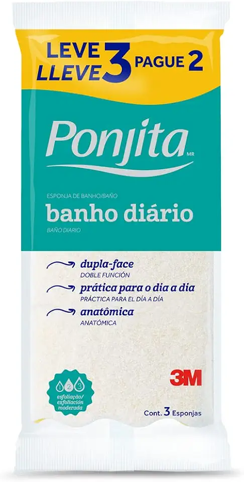 ZKMAGIC Ponjita 3M Esponja Para Banho Amarela Leve 3 E Pague 2