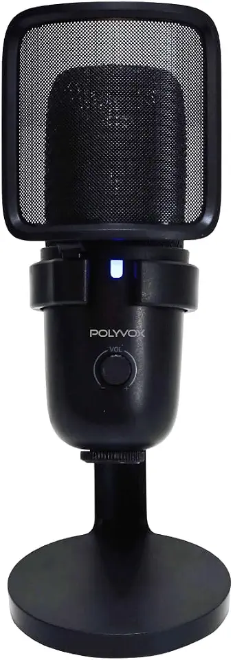 Microfone XP-500 Polyvox Usb Estudio Gravação Profissional com Suporte e Filtro