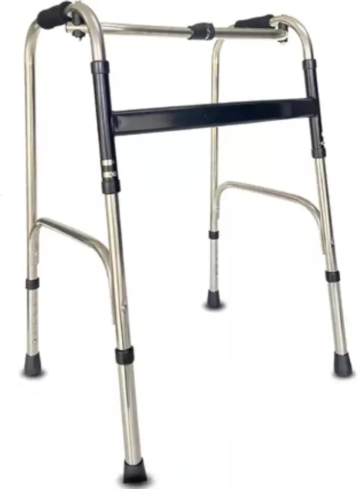 ANDADOR 2 BARRAS IDOSO ADULTO DOBRAVEL ARTICULADO FIXO REGULAVEL 120Kg SUPERMEDY