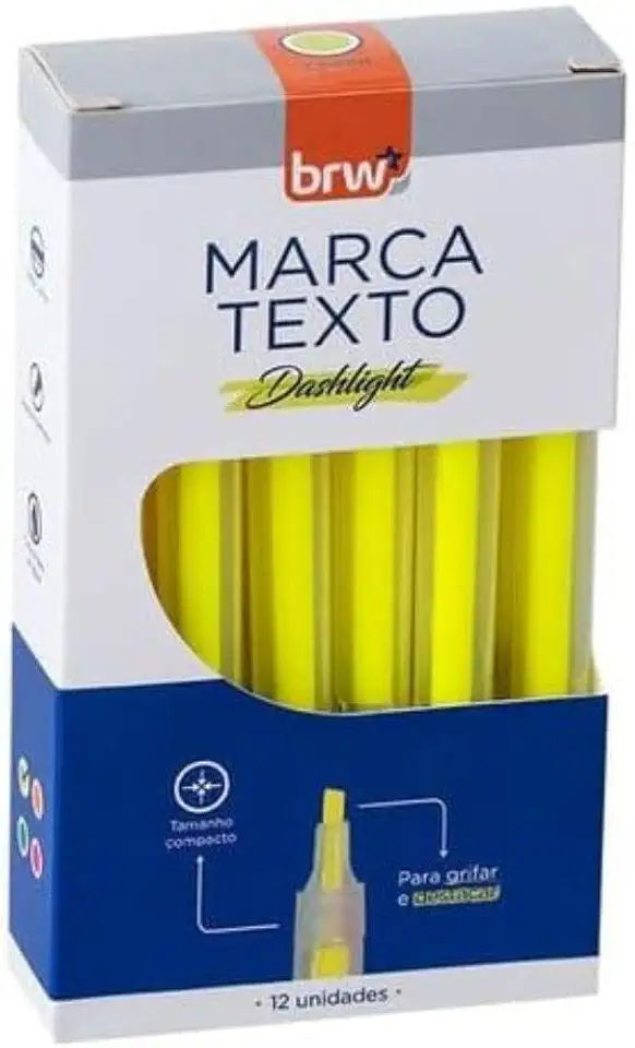Caneta Marca Texto Dashligth Amarelo Fluorescente Cxc/12-113568