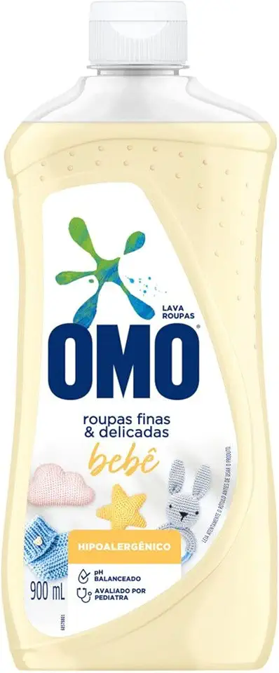 OMO Sabão Líquido Roupas Finas E Delicadas Bebê 900Ml