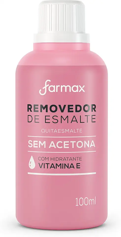Farmax - Removedor De Esmalte Farmax 100Ml Sem Acetona Uva