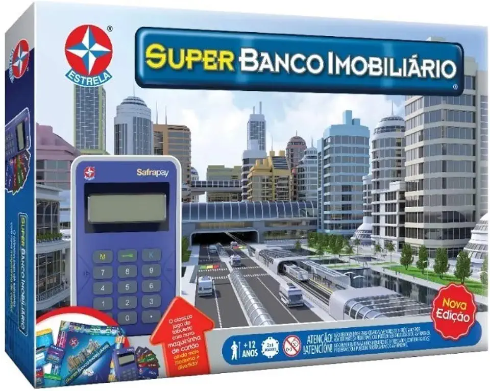Jogo Super Banco Imobiliario - Estrela Maquina De Cartao