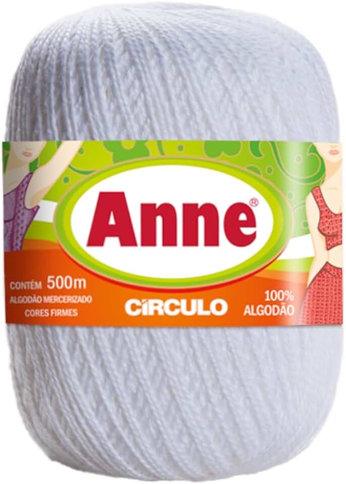 Linha Anne 500m Círculo 147g - Para Crochê e Tricô (8001 BRANCO)