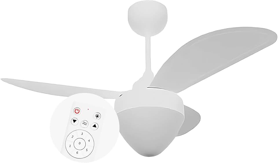 Ventilador de Teto Inverter Ponente Gale 30W com Controle Remoto Bivolt 6 Velocidades Econômico e Silencioso Alta Eficiência Baixo Consumo de Energia Ventilação Potente para Ambientes até 25m²