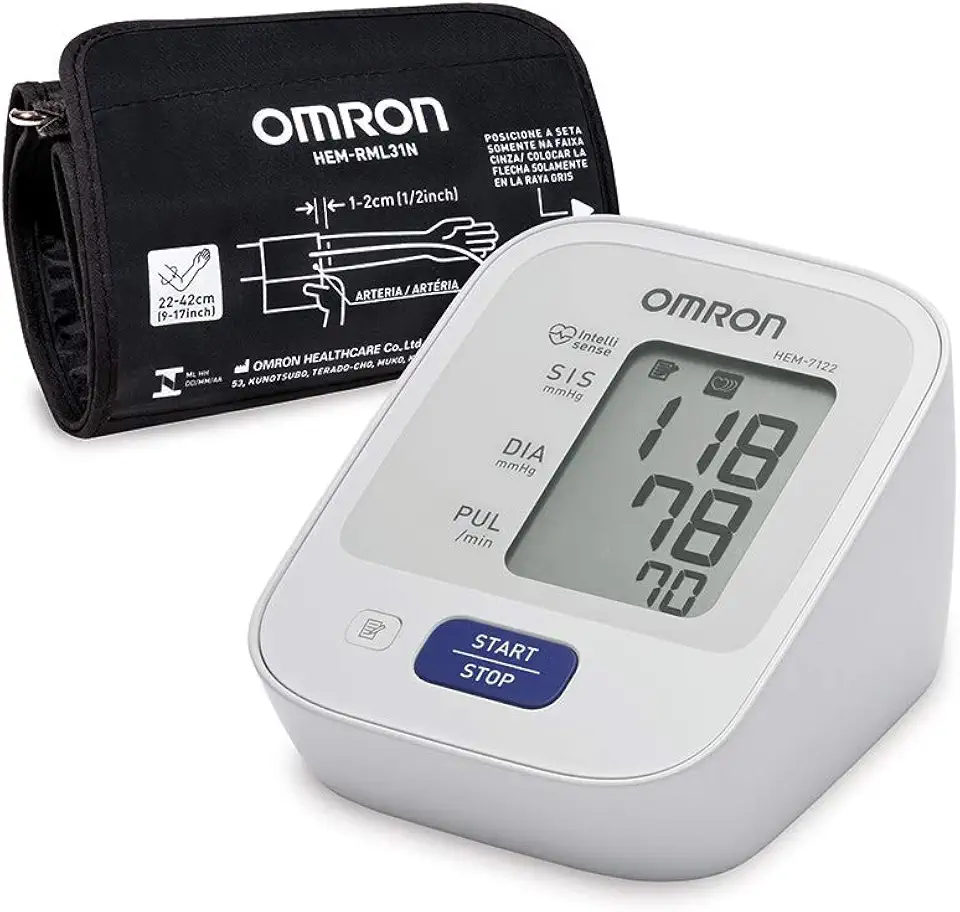 OMRON Monitor de Pressão Arterial de Braço Control+ HEM-7122