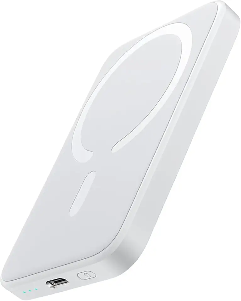 Power Bank Indução 5.000mAh Turbo, Carregador Portátil Magnético Sem Fio, Carregamento Ultra Rápido, Leve e Compacto, Compatível Com Todo Celular Com Carregamento Mag iPhone/Android