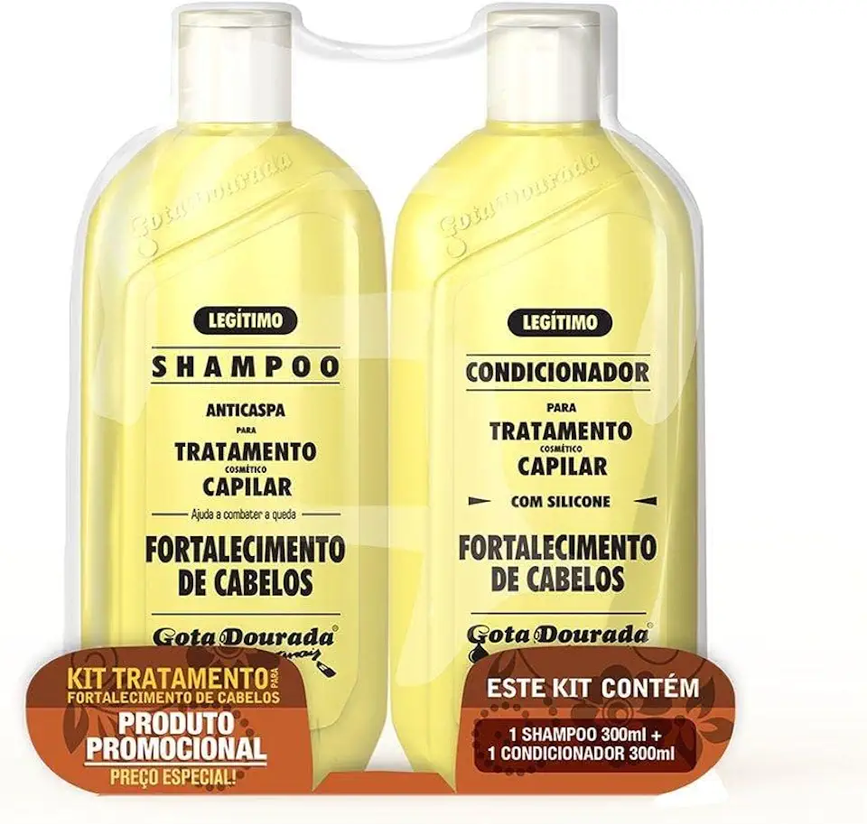 Gota Dourada – Kit Shampoo e Condicionador Fortalecimento 300ml