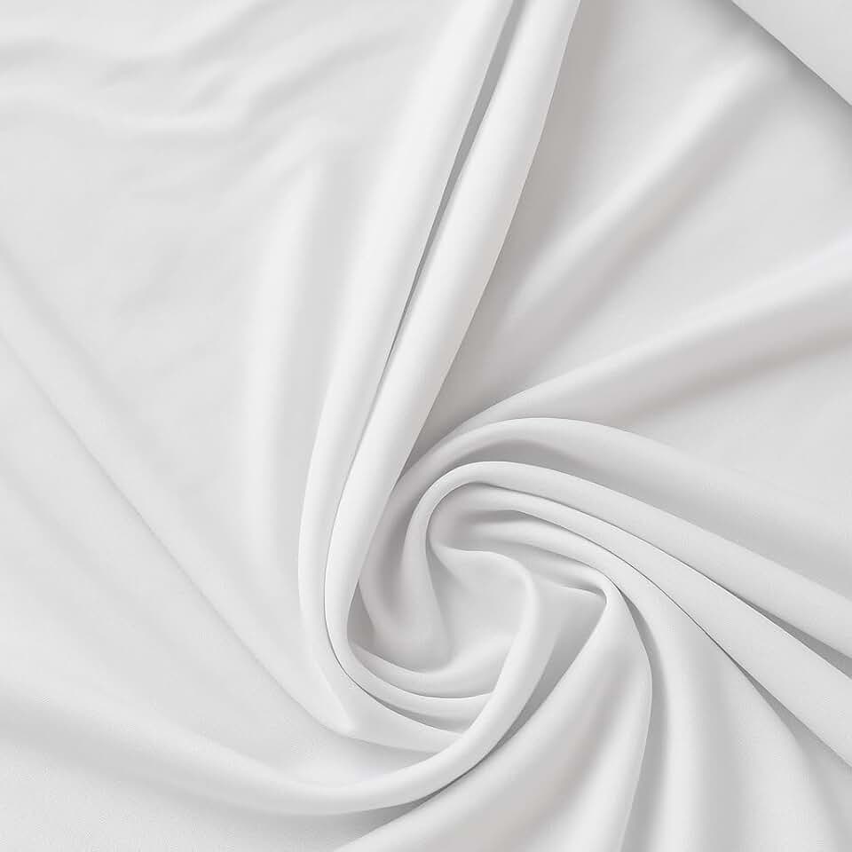 Tecido Meia Malha PV Branco para Confecção de Camisetas e Pijamas, Material Antipilling, 3 Metros