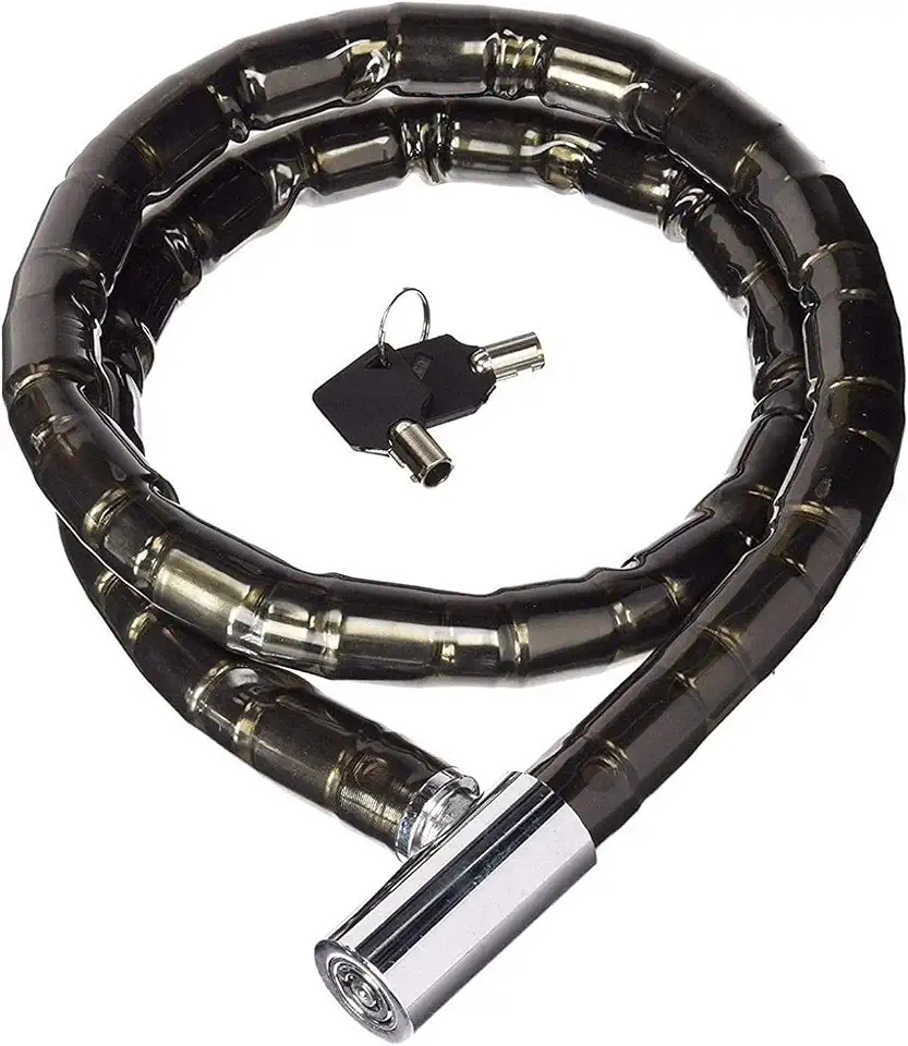 Cadeado Grosso Premium Corrente Trava Antifurto Moto Bike Trava Portão Capacete Com 2 Chaves
