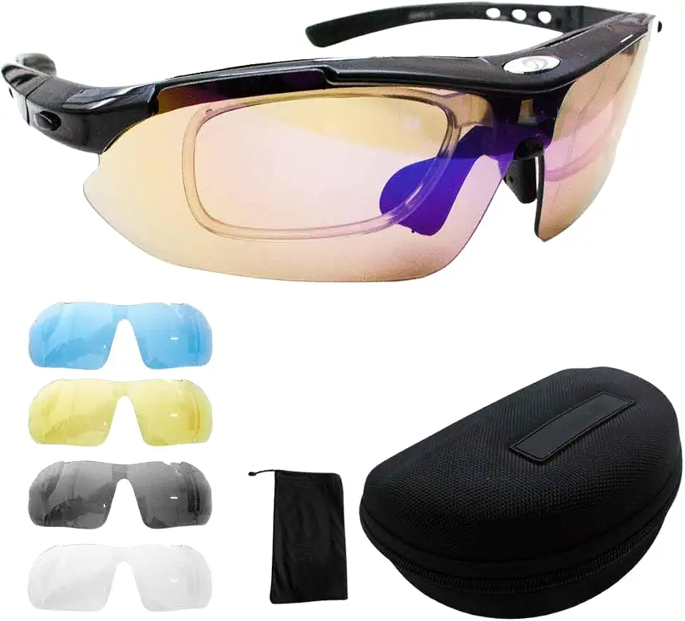 Kit Óculos Ciclismo Bike 5 Lentes Suporte Grau Ciclista