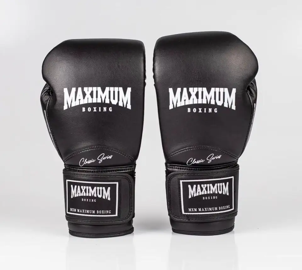 Maximum Luva de Boxe e Muay Thai Kickboxing New Classic Black 16oz
