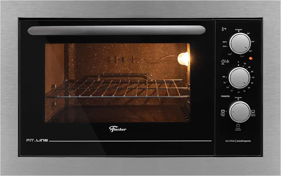 FISCHER FORNO ELÉTRICO EMBUTIR FIT LINE 48L INOX 220V 34493-95486