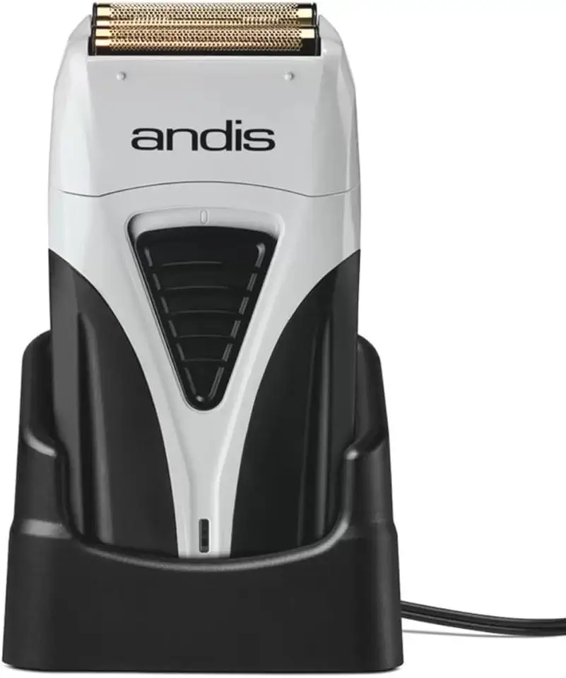Andis Máquina Profissional Shaver Plus Bivolt Original - Lâmina de Titânio, Recarregável, Preto, Metálico, Sleek e Moderno, Unissex, Homens