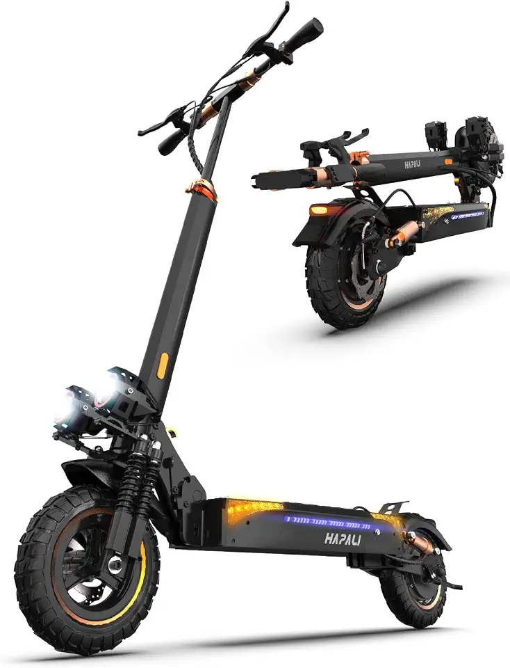 Patinete Elétrico para Adultos - Autonomia de 50 km, Velocidade de 50 km/h, Certificação UL, Pneus All-Terrain de 28 cm para Trilhas, Dupla Suspensão, Dobrável, Freios a Disco