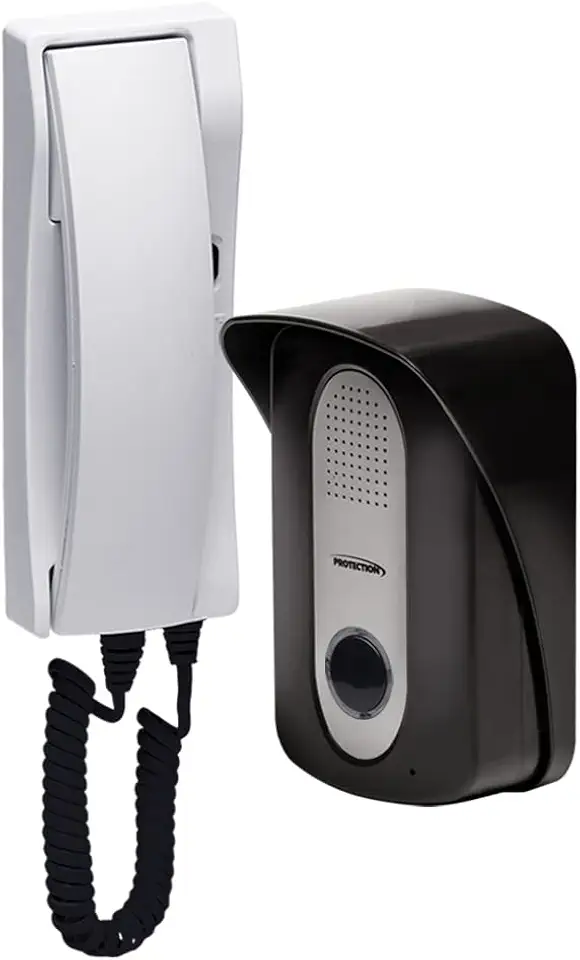 Porteiro Eletrônico Interfone Residencial Inviolável PT-270 Protection (Branco/Cinza)