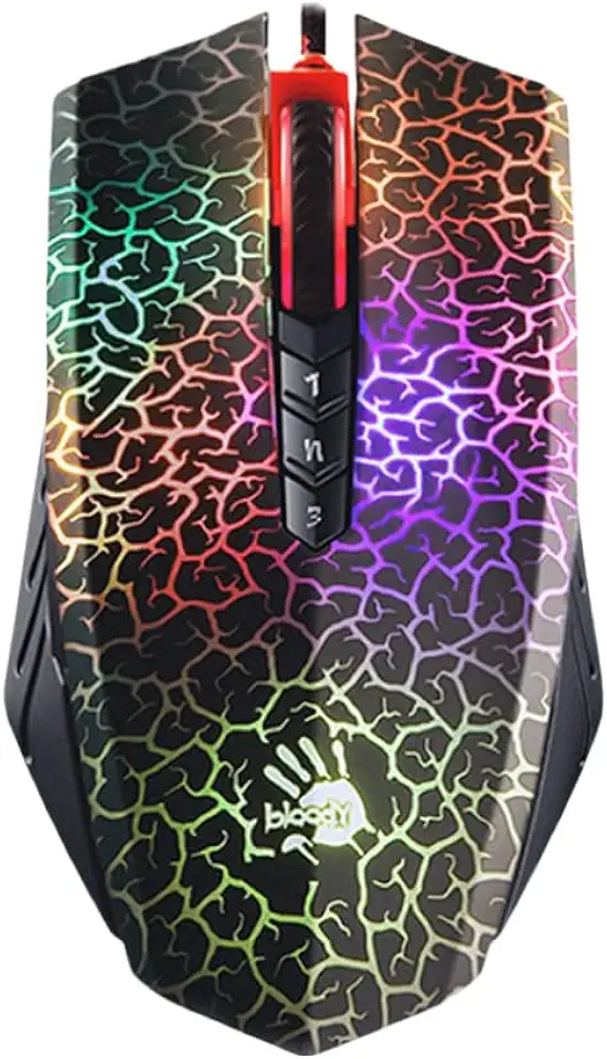 Bloody Mouse óptico para jogos com interruptor e rolagem Light Strike (LK) – Macros totalmente programáveis e avançados (A70)