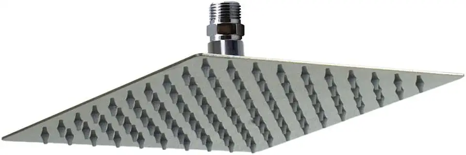 Ducha Inox Slim Quadrado 20x20 Com Niple Suporte De Teto