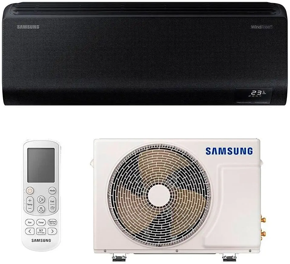 Ar-condicionado Split Inverter 24000 Btus Samsung Windfree Connect Black High Wall Quente e Frio Ar24csecabtnaz/ar24csecabtxaz 220v