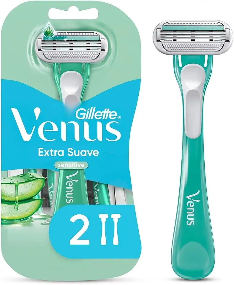 Gillette Venus Aparelho de Depilação Descartável Sensitive, Pele Sensível, 2 Unidades