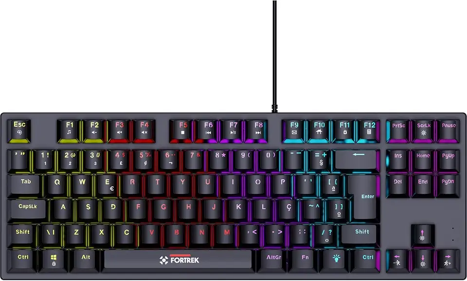 Teclado Gamer Mecânico Fortrek Gravity 80 TKL Preto