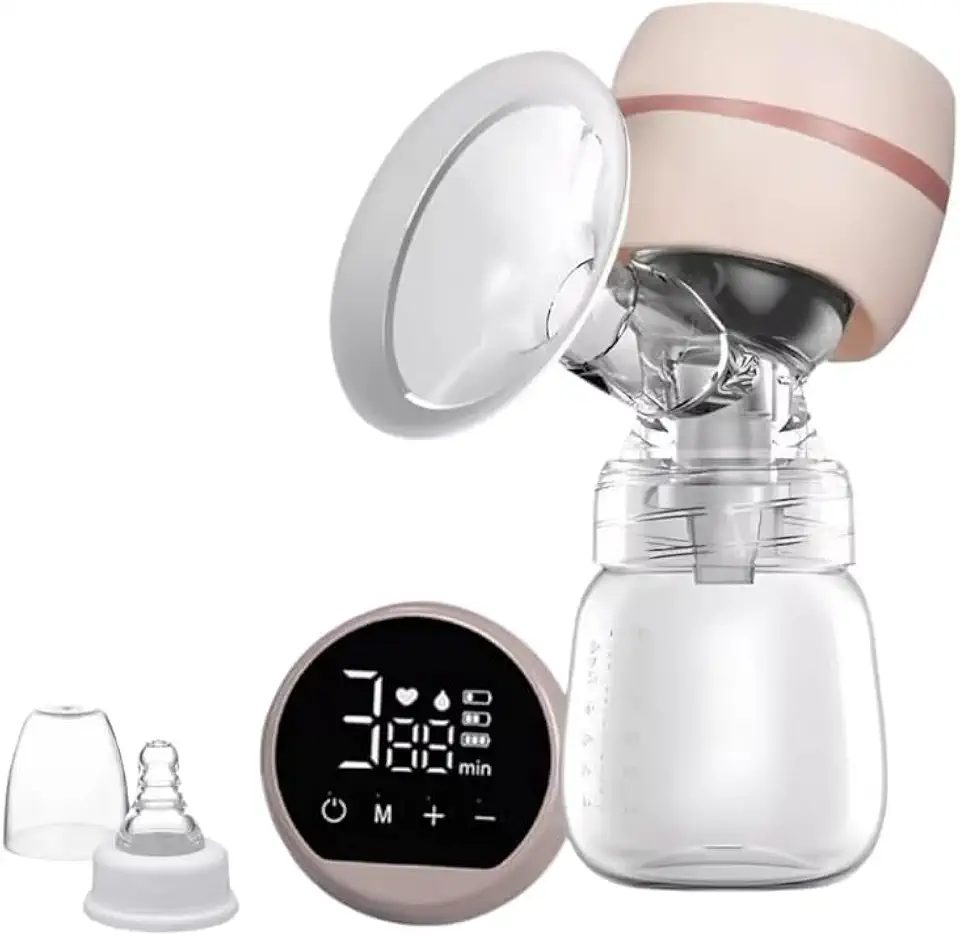 Bomba Tira Leite Elétrica 5 em 1 - Portátil Silenciosa com LED - 9 Níveis de Sucção, Extração Sem Dor, Anti Vazamento, Recarga USB – Amamentação Confortável e Discreta Premium