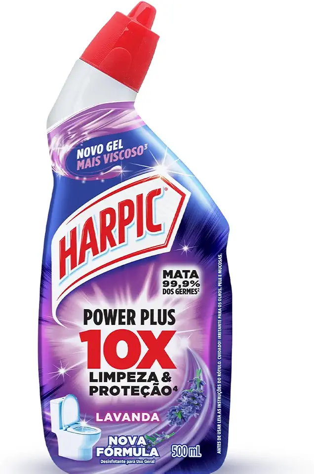 Harpic Power Plus Desinfetante e Desodorizador Sanitário em Gel Lavanda 500ml